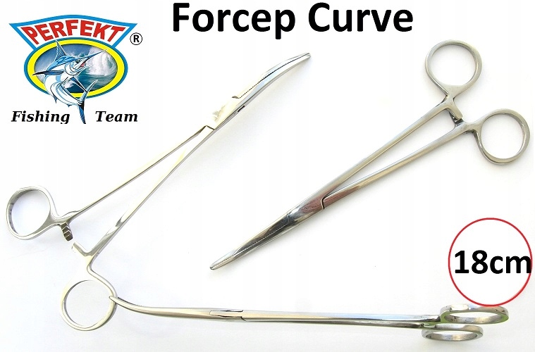 SZCZYPCE WĘDKARSKIE GIĘTE 18 cm Forcep Curve Model ZAKRZYWIONE