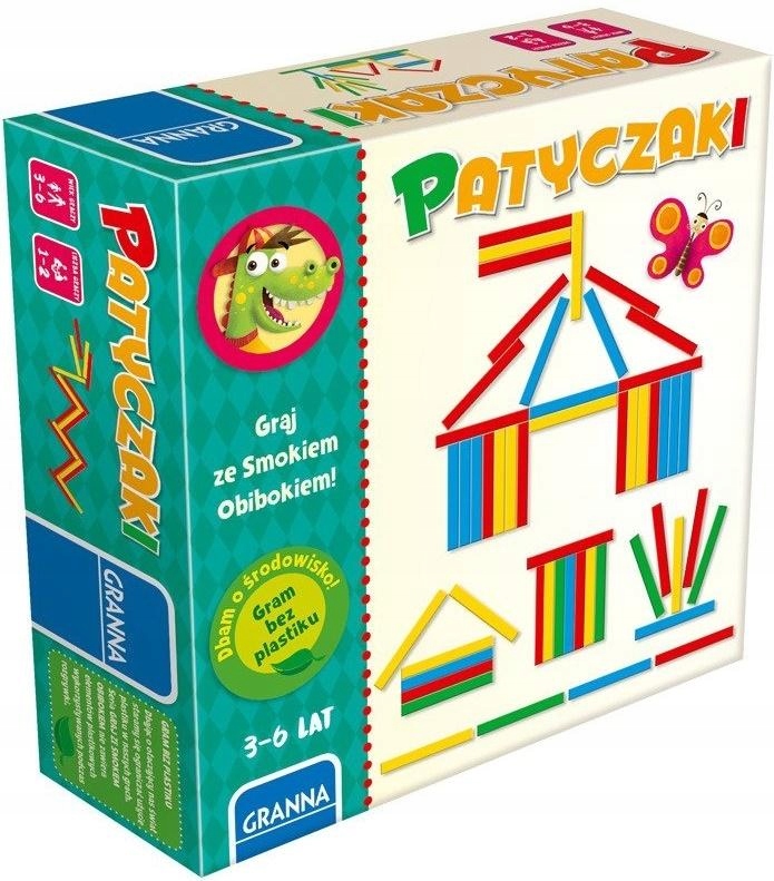 Gra Patyczaki Dziecięca Gra Planszowa Planszówka Aktywizująca Gra Familijna