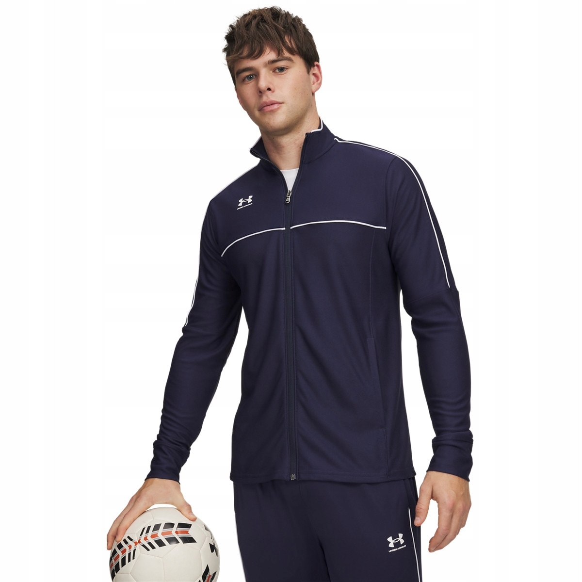 Męska bluzka piłkarska sportowa Under Armour Challenger Granatowy S