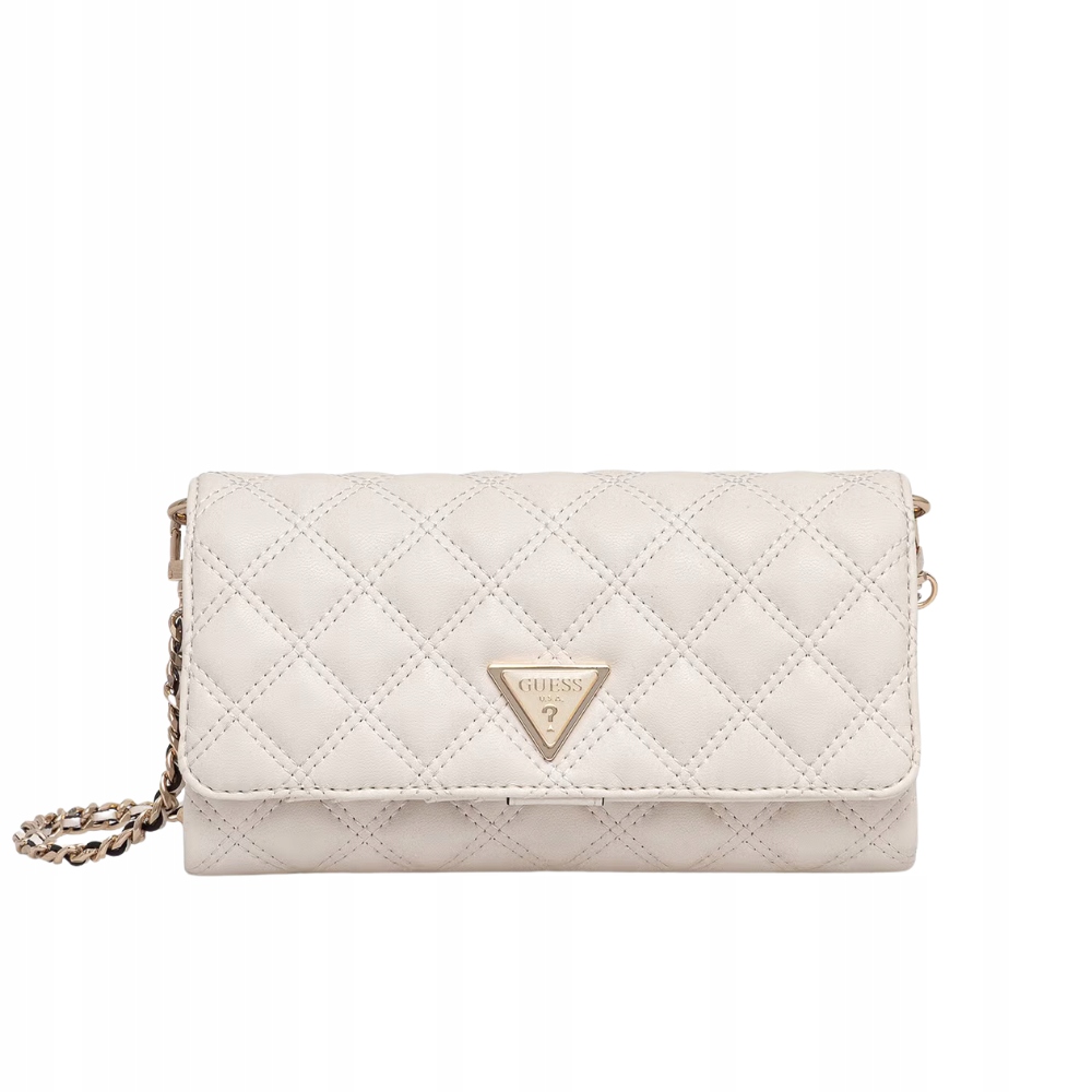 Guess Krémová dámská prošívaná psaníčko Giully II Xbody Flap Organizer