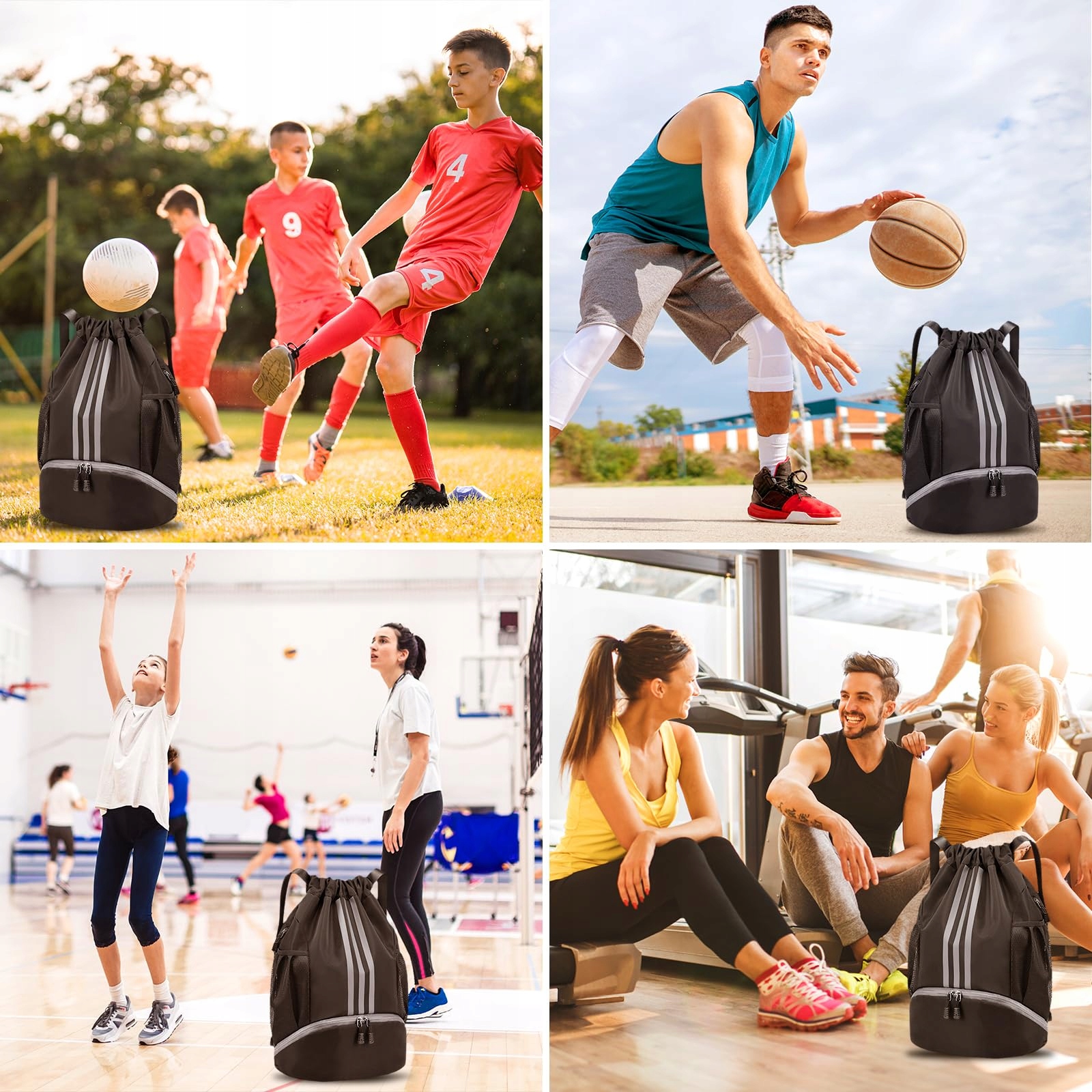 MŁODZIEŻOWY PLECAK TRENINGOWY DO KOSZYKÓWKI PIŁKI NOŻNEJ Model torba do koszykówki