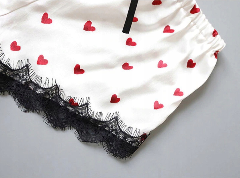 PIŻAMKA DAMSKA SEKSOWNY KOMPLET KORONKA SPODENKI Rozmiar uniwersalny