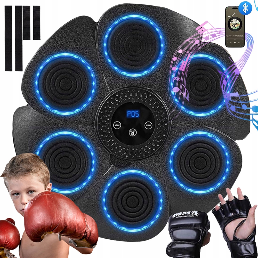 Maszyna Bokserska Z Bluetooth Muzyka 9 Tryby I 18 Prędkości Sześć Celów