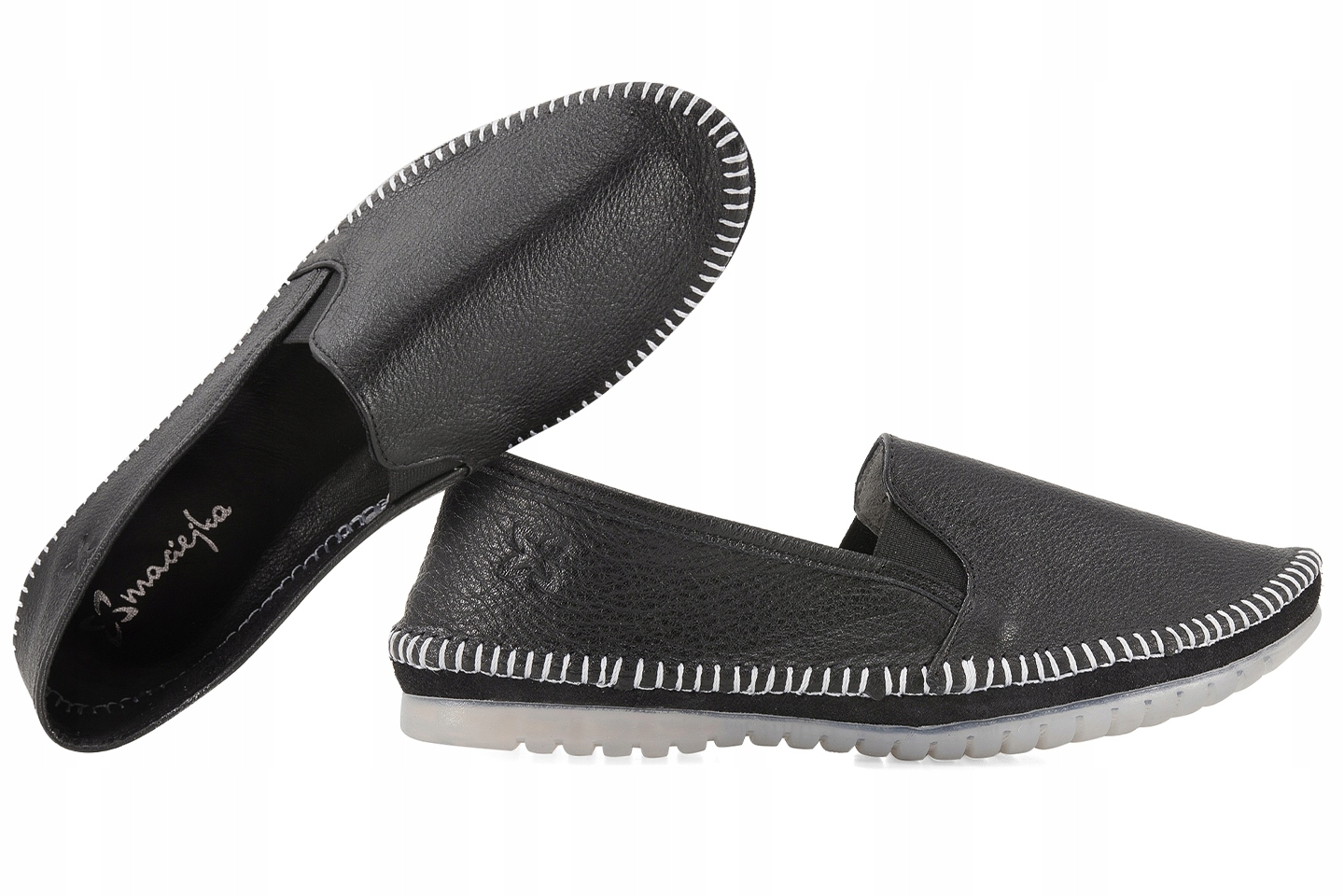 Maciejka T3512-71 Dámské Polobotky Mokasíny Espadrilky Kůže černé 40