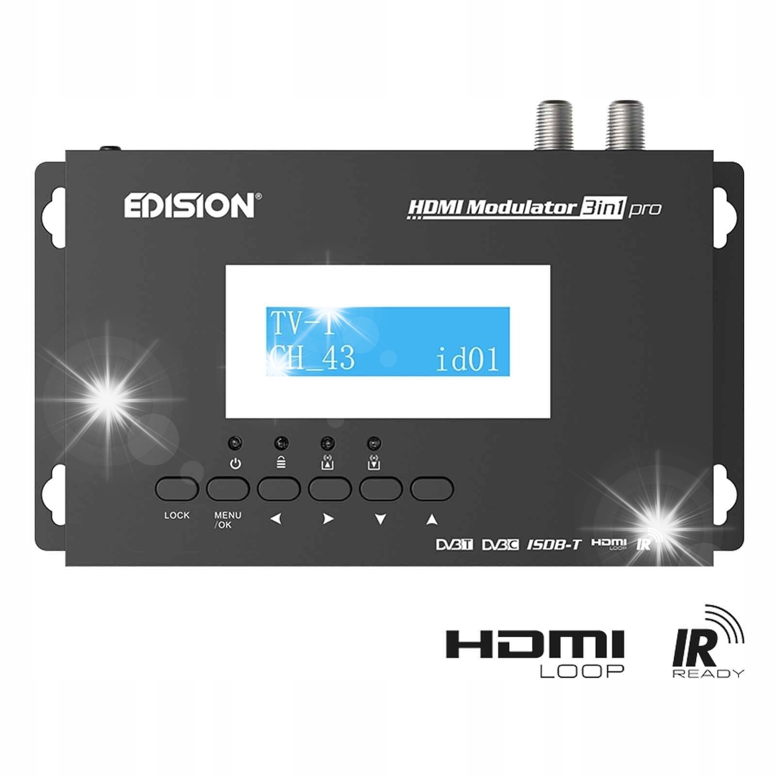 Modulator HDMI EDISION 3w1 pro DVB-T/DVB-C/ISDB-T Full HD transmiter IR