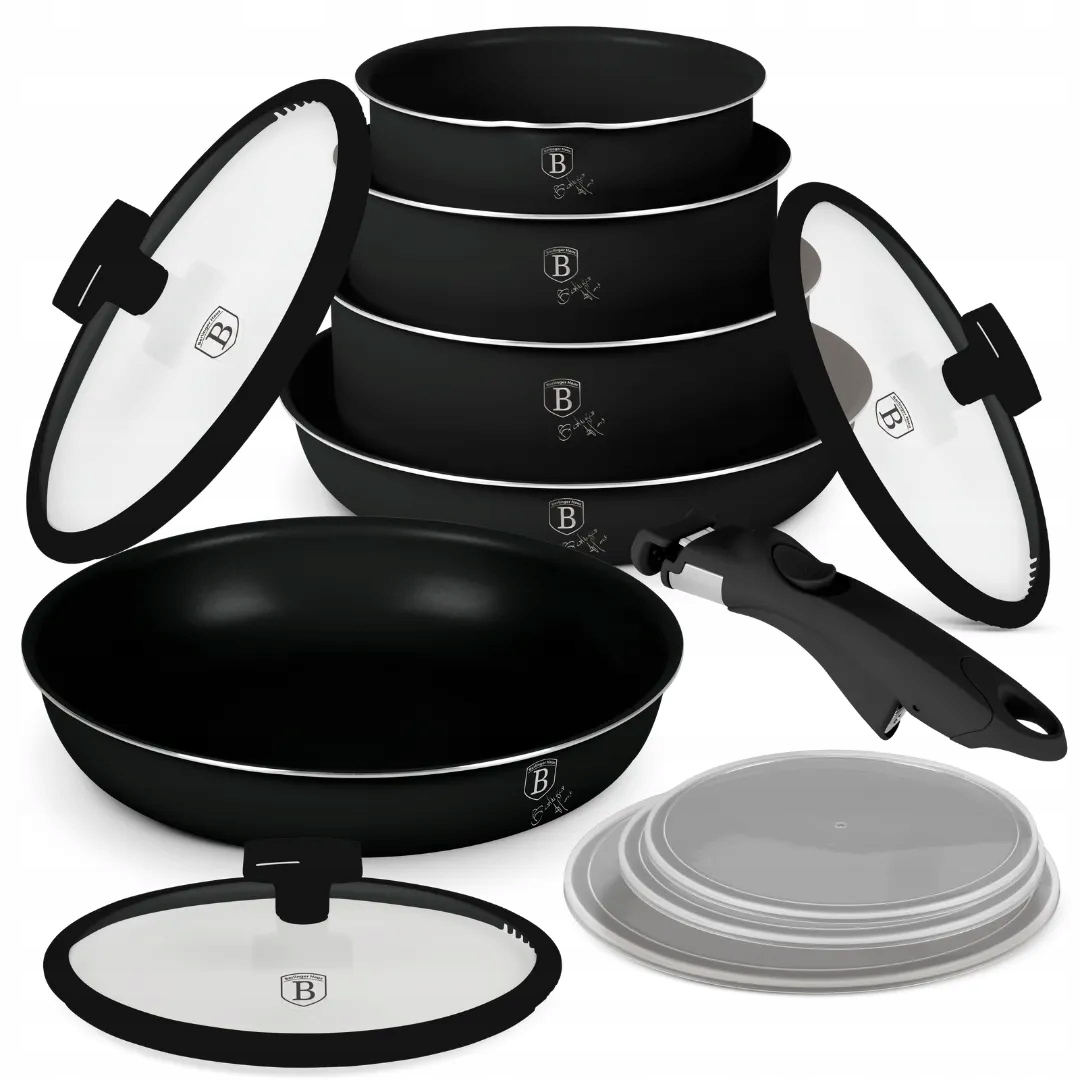 Súprava hrncov 13 ks BerlingerHaus BH-8248 Matte Black Collection