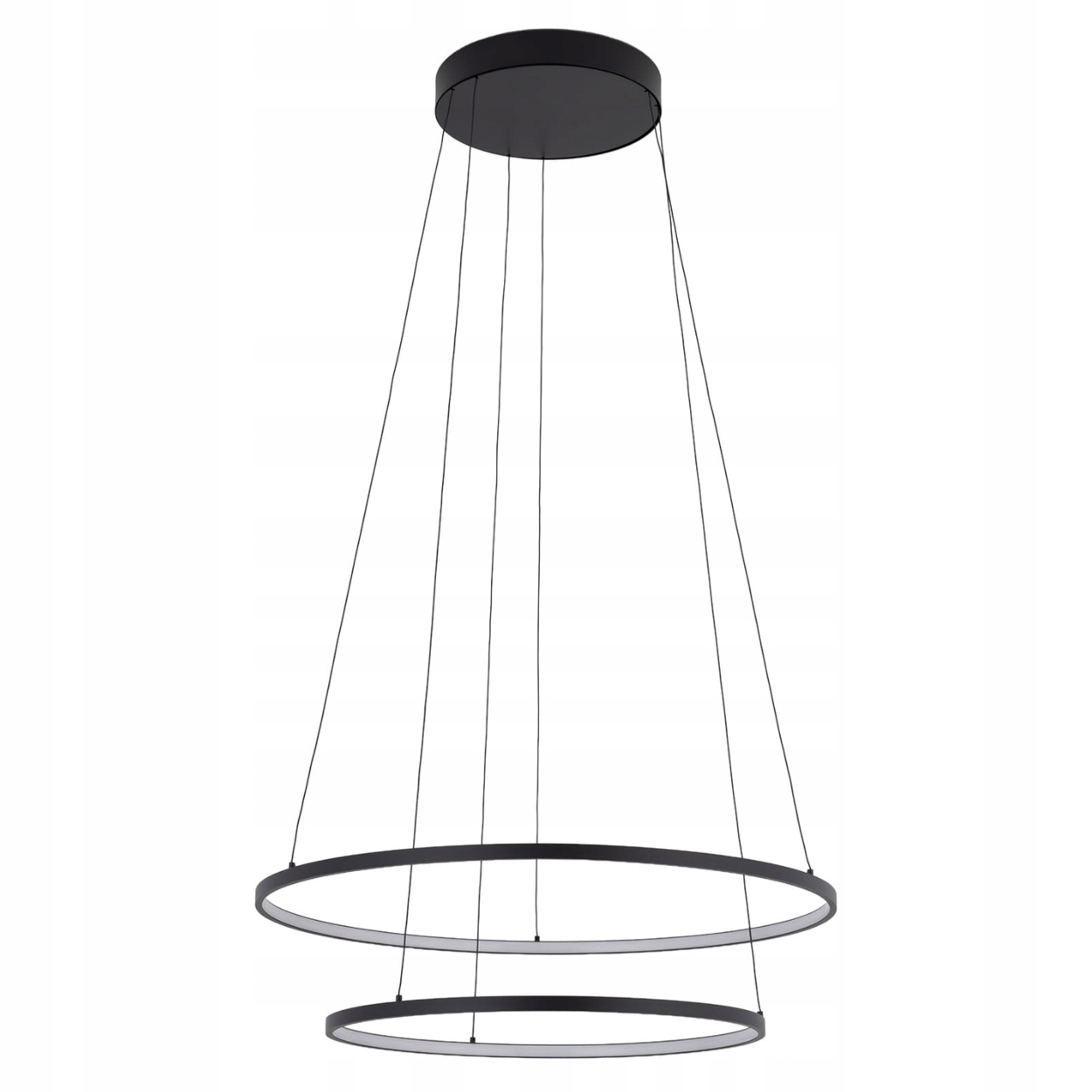 Závesná Lampa Circolo Power Led Čierna 67W 3000K glamour ring do jedálne