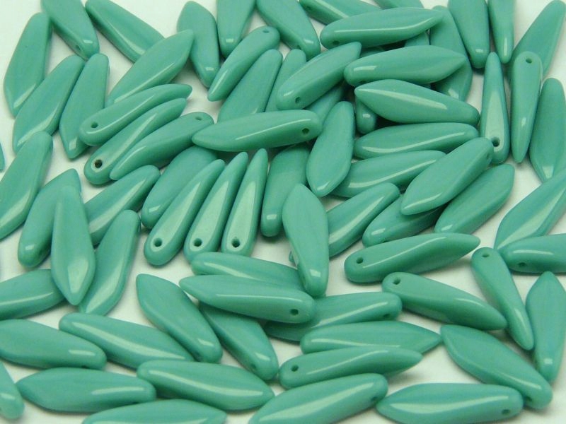 Dagger Beads Turquoise 16x5mm 10 sztuk