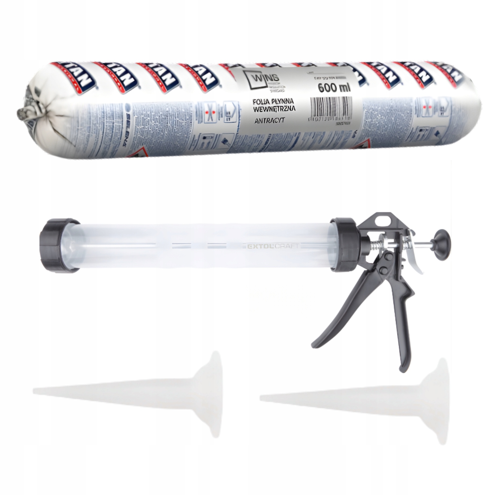 Tytan Wins Folia W Płynie Wewnętrzna Antracyt Wyciskacz 2 x Aplikator
