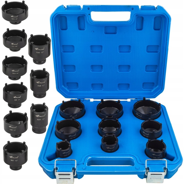 Klucze Nasadki Do Nakrętek Wieńcowych Rowkowych Wałach Tulei KM4-KM12 Cr-V