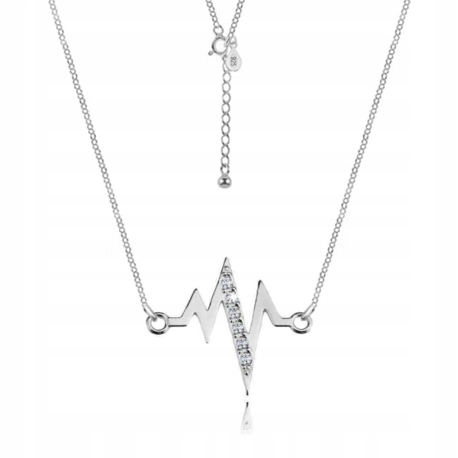 

Naszyjnik srebrny celebrytka puls linia życia Ekg