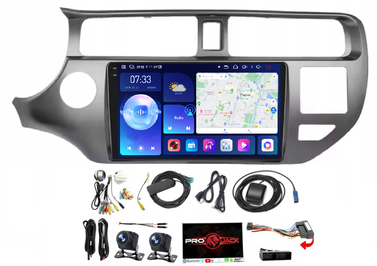 Autorádio S Navigací Kia Rio 2011-2015 Wifi Carplay Usb 6GB 128GB Sim