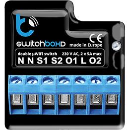 Přepínač Blebox SwitchBoxD WiFi 230 V dvoukanálový ovládaný z aplikace