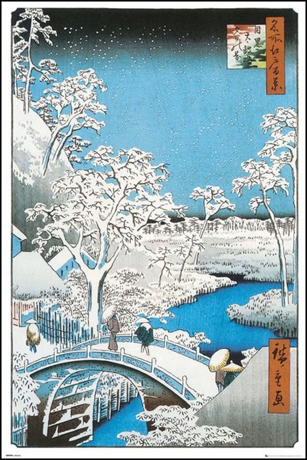

Hiroshige The Drum Bridge Japonia plakat 61x91,5cm