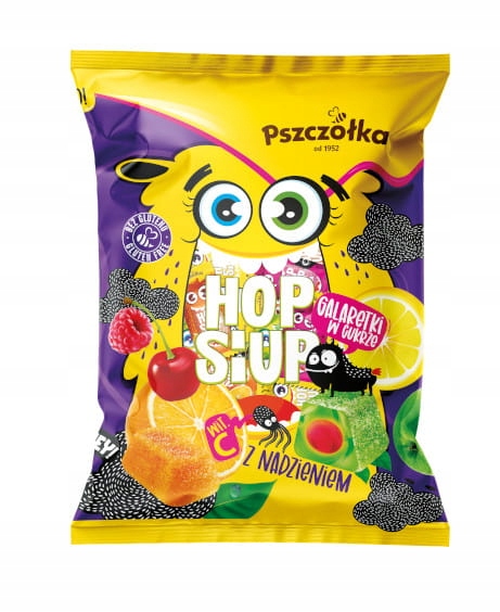 Levně 2x Hop siup Pszczółka Ovocné želé v cukru s malinovou náplní 1 kg