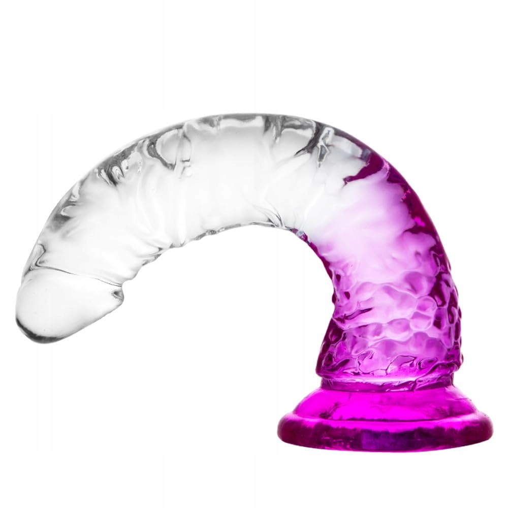 GRADIENT Przezroczysty Fioletowy Dildo Przyssawkowe 3 Rozmiary — miniatura 3