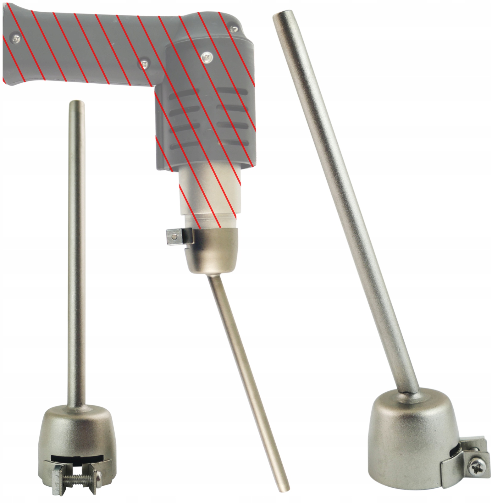 Tryska pro svařování plastů svařovacím strojem Bosite S2 Dlouhá, šikmá, rovná 145 mm