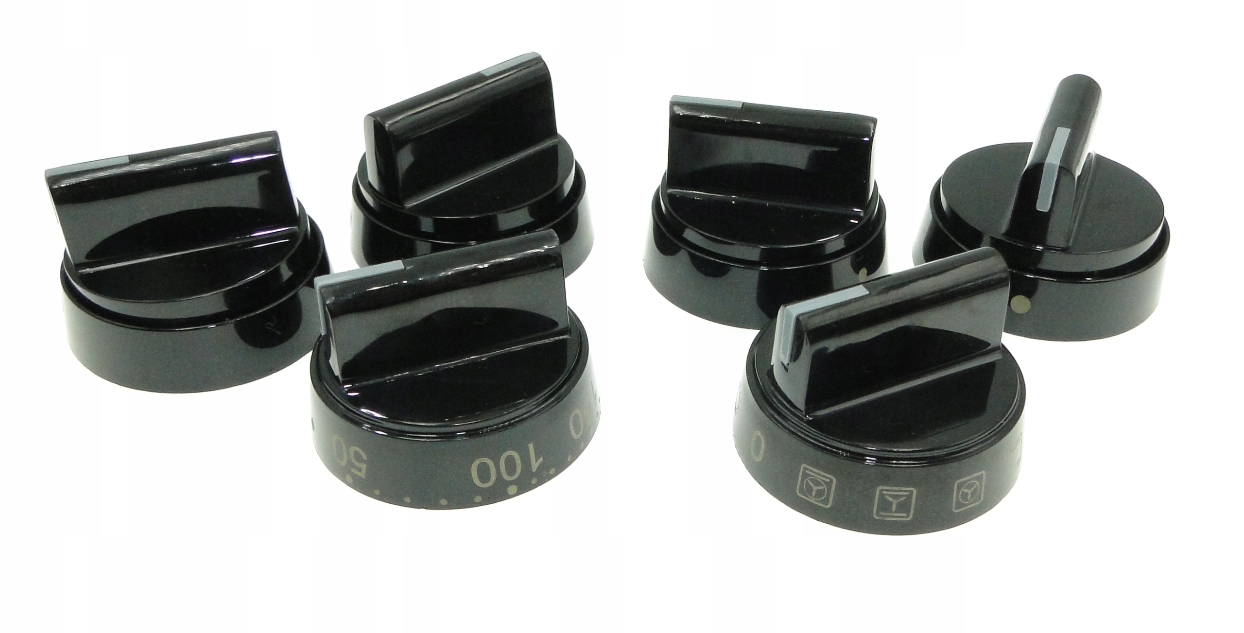 Pokrętła Do Kuchenki Amica Czarne Komplet 6 Sztuk