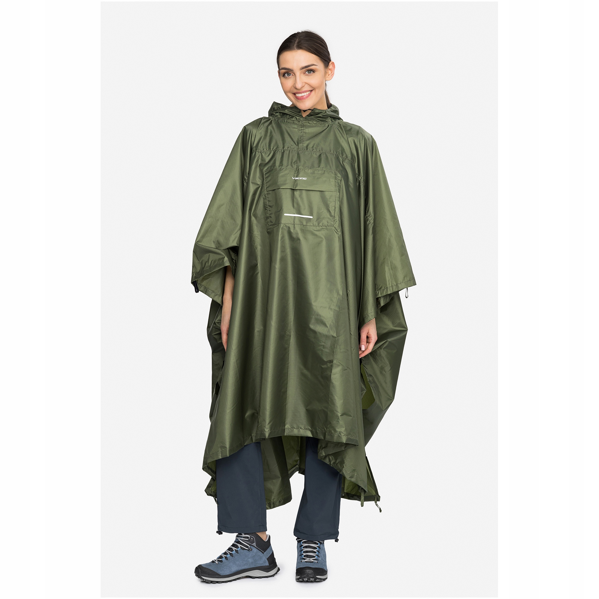 Dešťové pončo Viking Vesper zelené na batoh