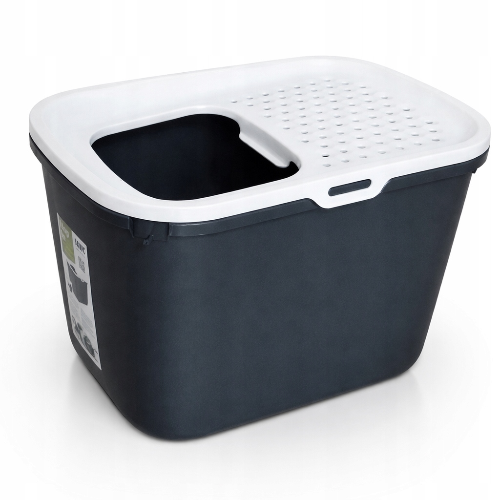 Savic kuweta zamknięta Hop In szarobiała duża dla kota