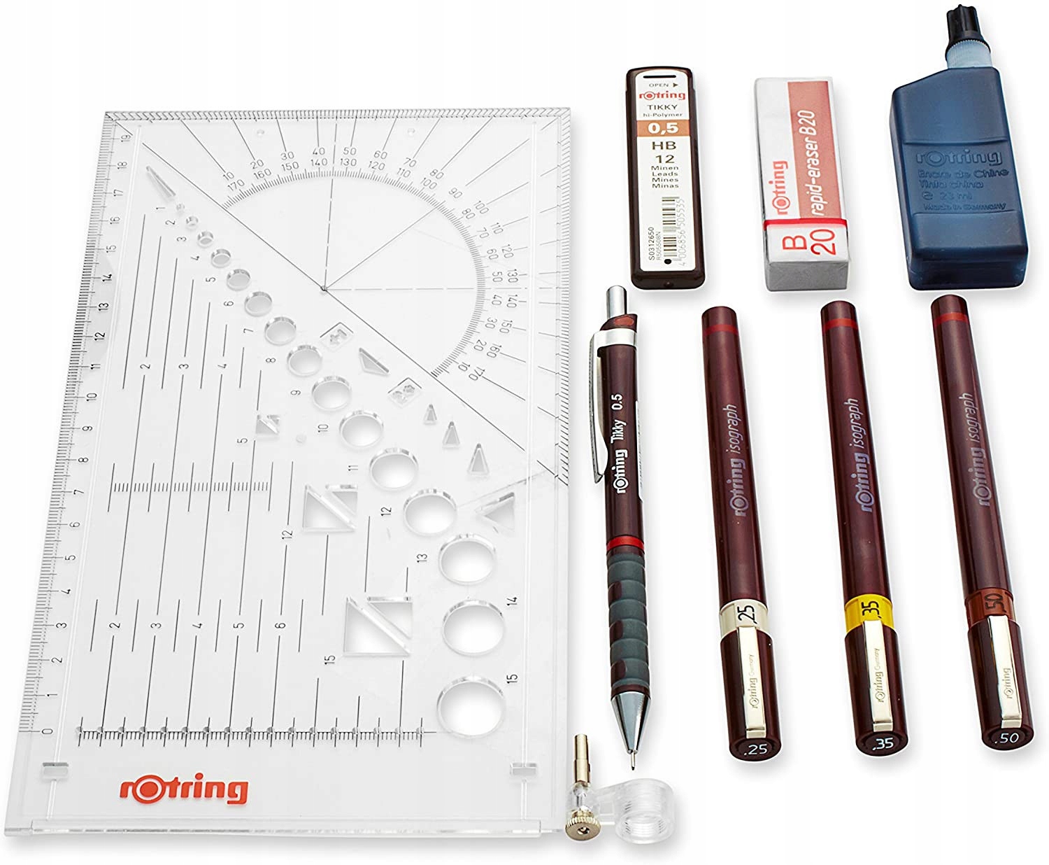 Zestaw pisaków kreślarskich Isograph Combi College - Rotring Marka Rotring