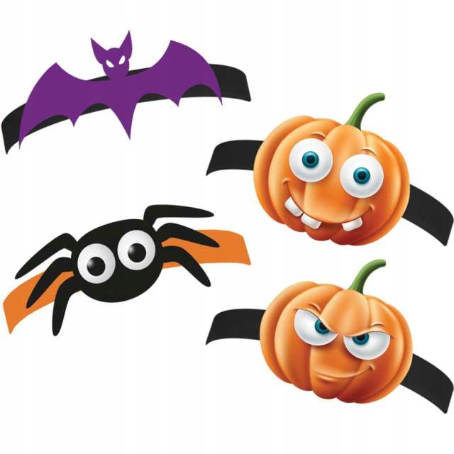OPASKI papierowe HALLOWEEN dynie NIETOPERZ pająk