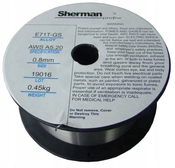 DRUT SPAWALNICZY SAMOOSŁONOWY 0,8 MM 0,45 KG