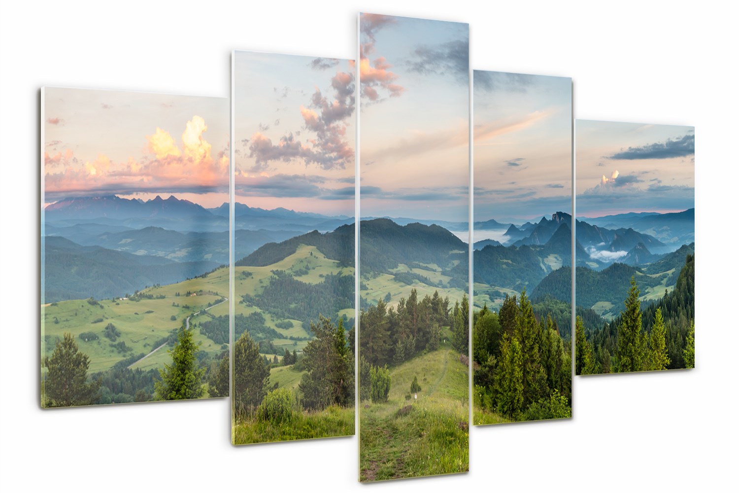 

Obraz szklany tryptyk na ścianę Panorama Pieniny