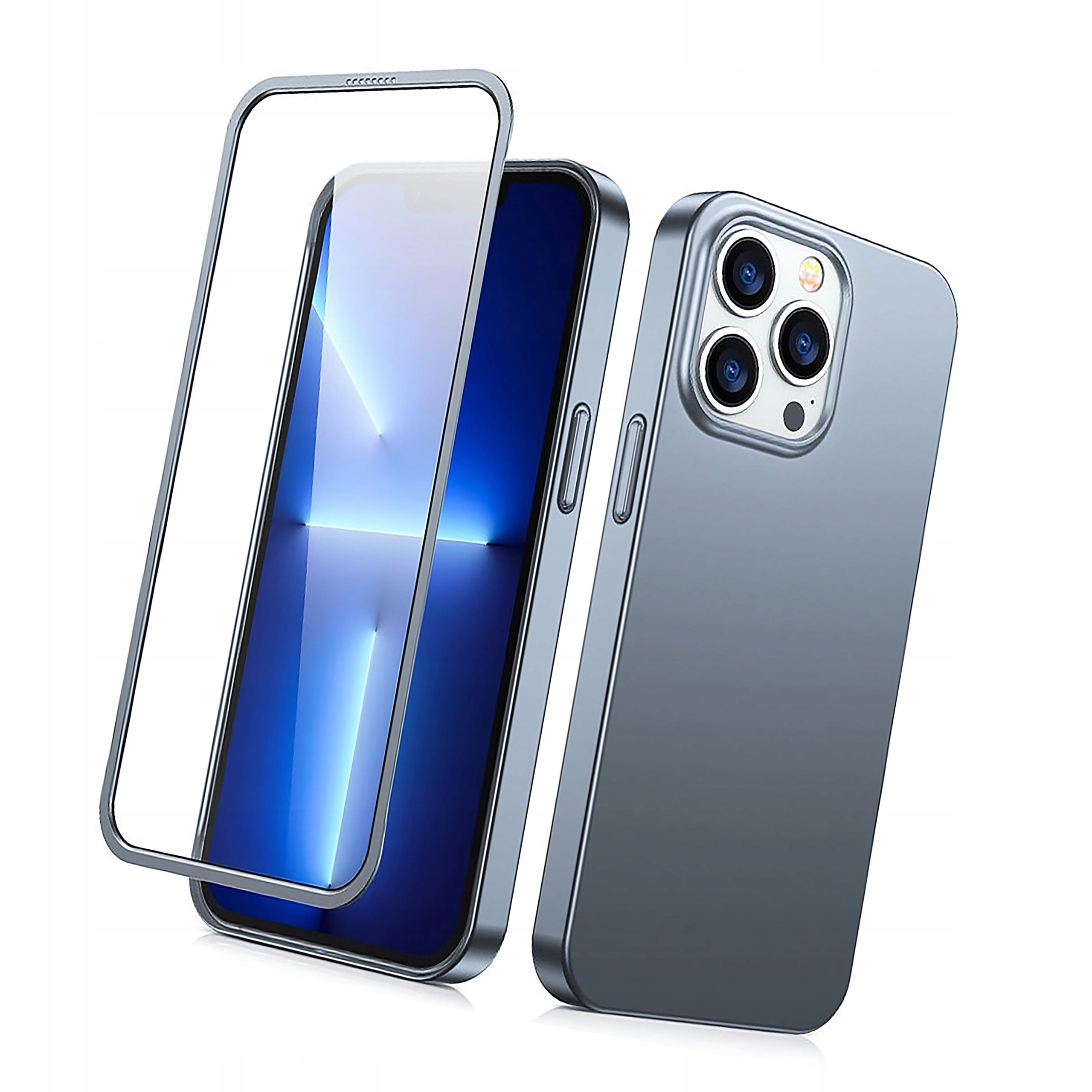 Full Case etui pokrowiec do iPhone 13 Pro Max tył i przód szkło hartowane