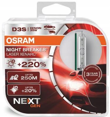 

Osram Night Breaker Laser Xenarc Żarniki D3S Duo