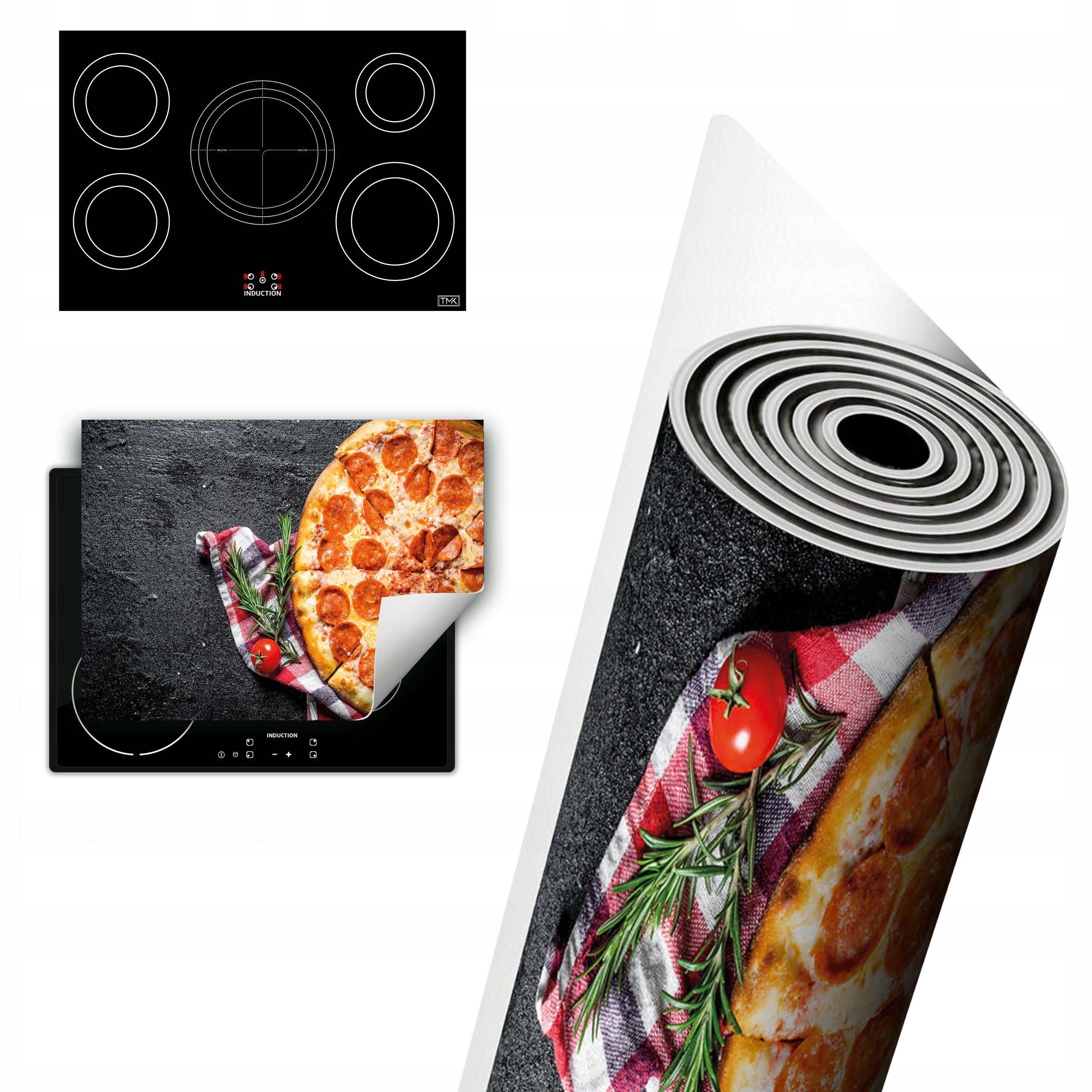 Vinylová Ochrana Na Indukci Pracovní Desky 80x52 Pizza
