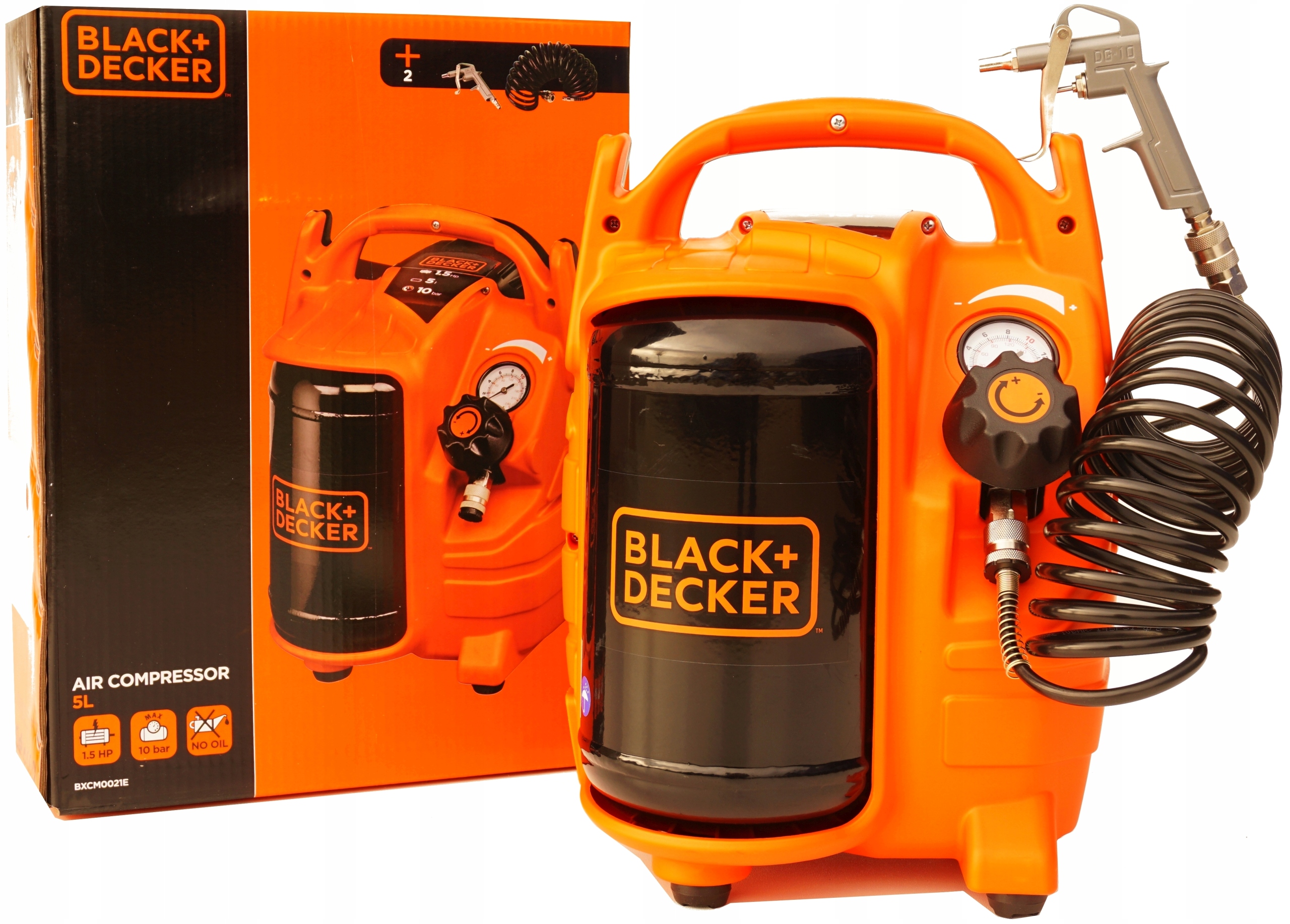 

Black Decker Kompresor Sprężarka Bezolejowy Zestaw