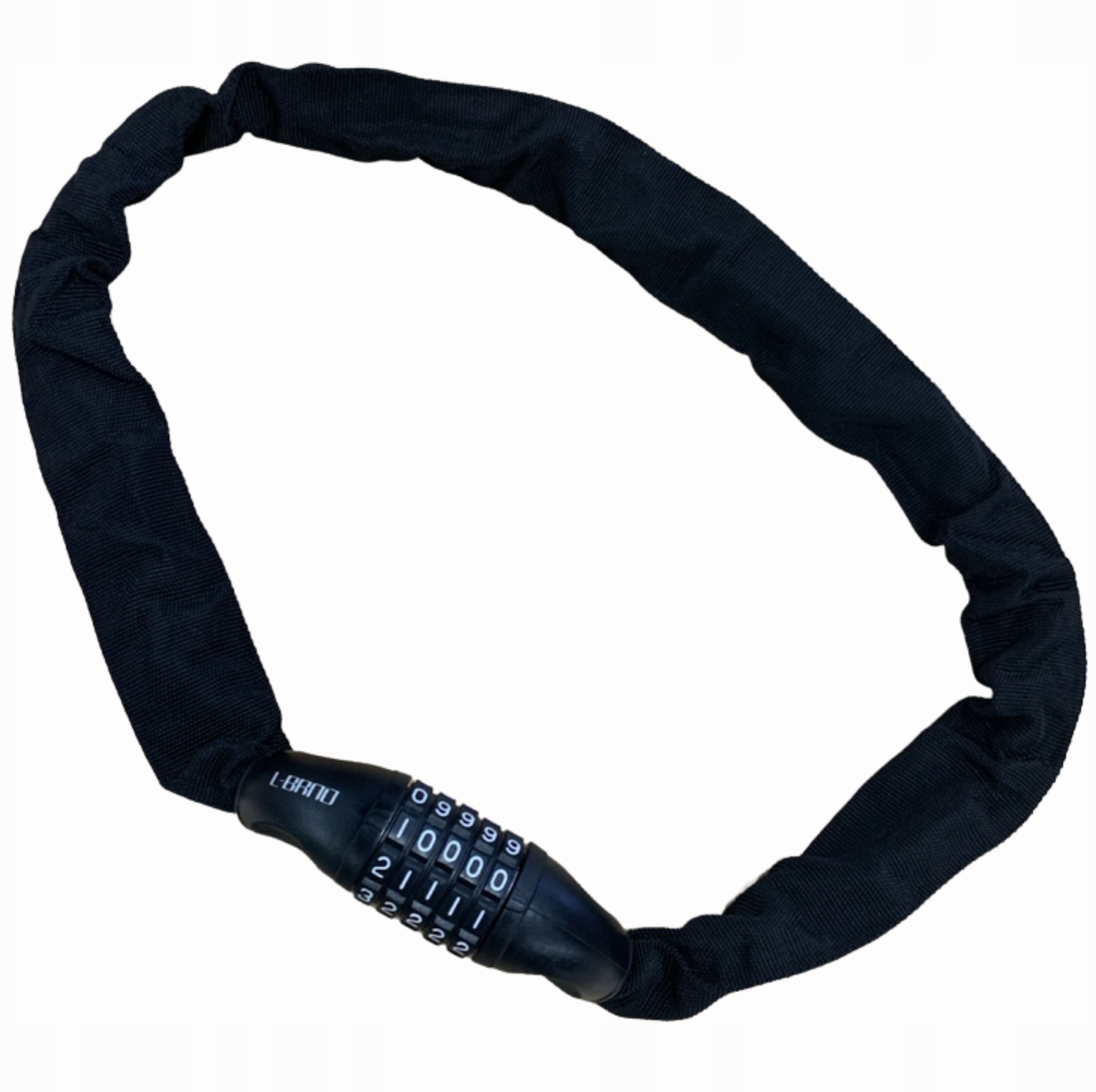 MOCNE ZAPIĘCIE ROWEROWE ŁAŃCUCH ZABEZPIECZENIE BLOKADA NA SZYFR 100CM ZAMEK Waga 870 g