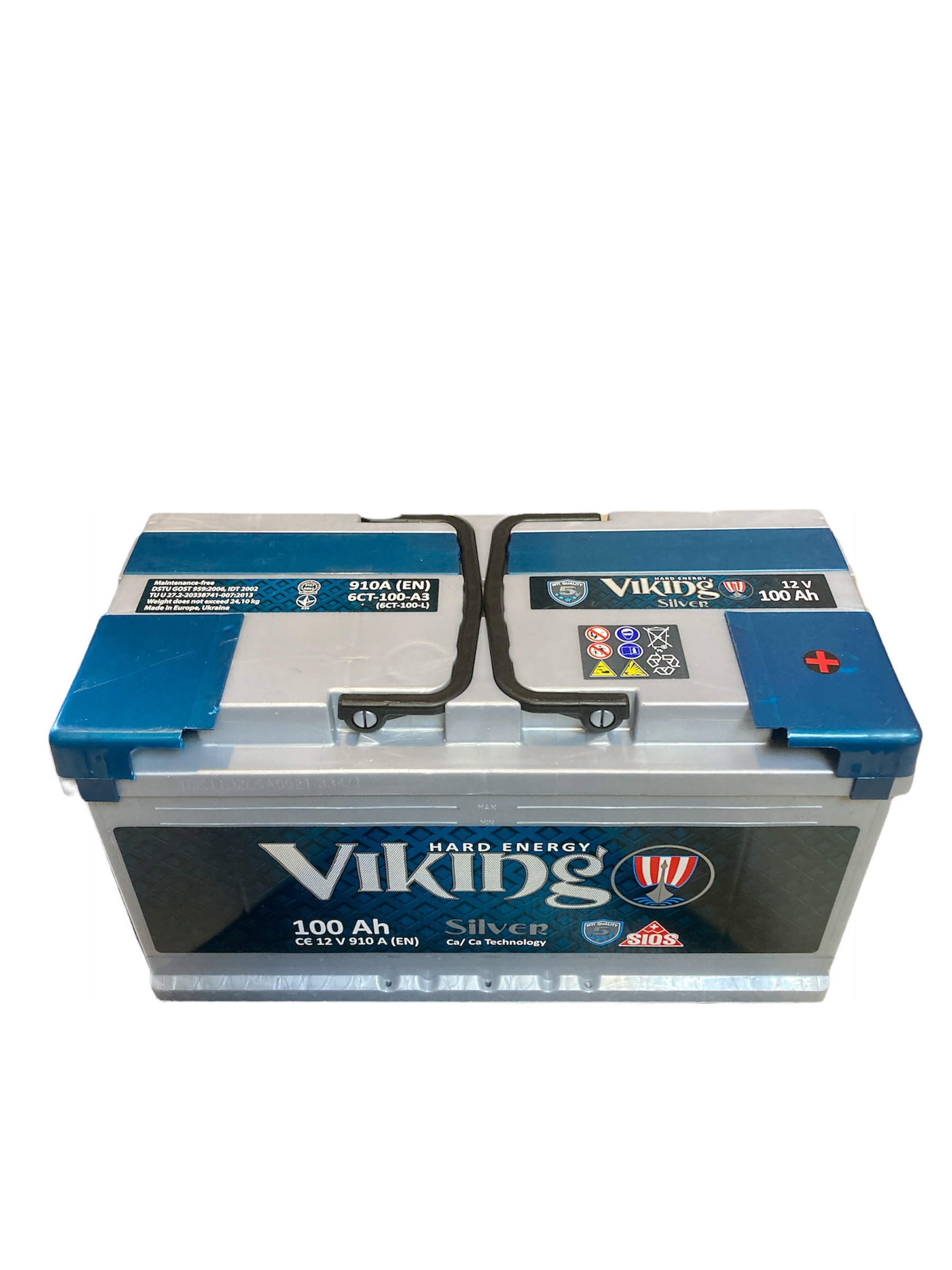 VKS100 - АККУМУЛЯТОР VIKING SILVER 100AH 910A P+ КЕЛЬЦЕ
