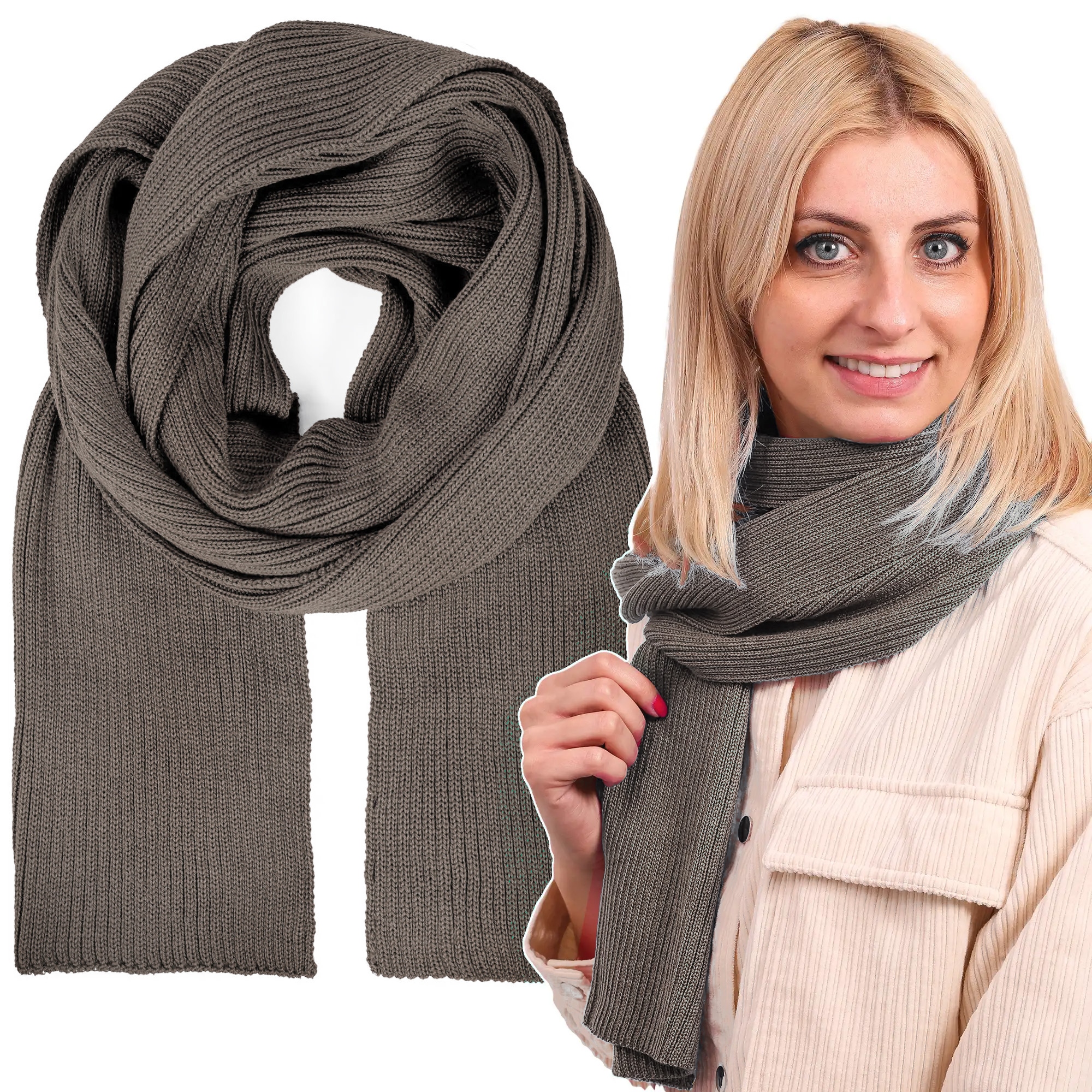 Dámská šála teplá zimní podzimní přechodná Vlna Merino polský