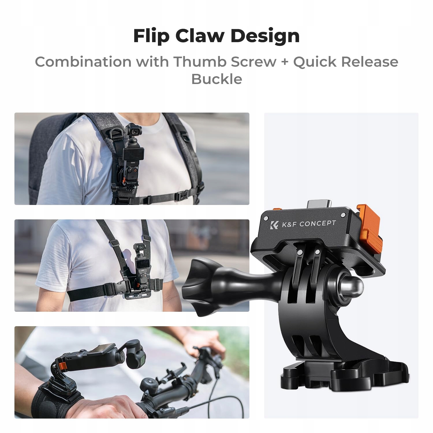 K&F CONCEPT Stacja Ładowania DJI Osmo Pocket 3 Typ-C Arca-Swiss Aluminium — miniatura 6