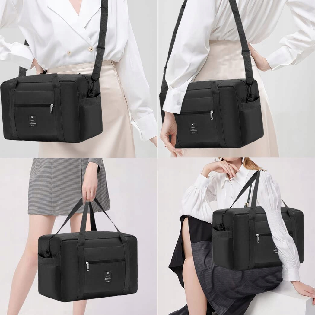 SKŁADANA TORBA PODRÓŻNA WALIZKA TORBA KABINOWA NA BAGAŻ RĘCZNY 40X20X25 Materiał dominujący poliester