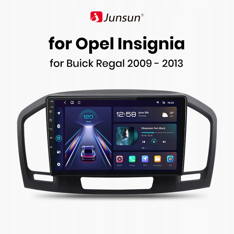 Radio Junsun dla Regal Insignia 2009-2013 Carplay Android auto WiFi 2 + 32