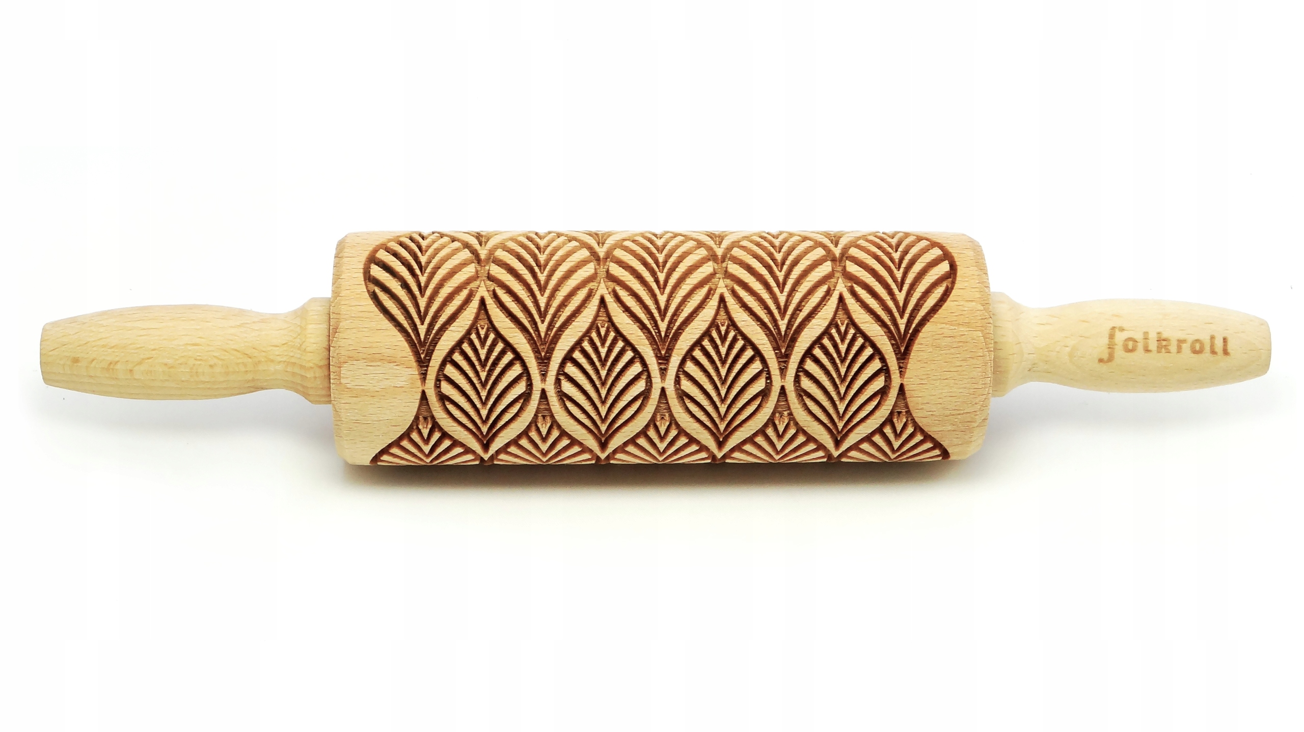 Wałek grawerowany wzór DEKORACYJNE LIŚCIE, junior