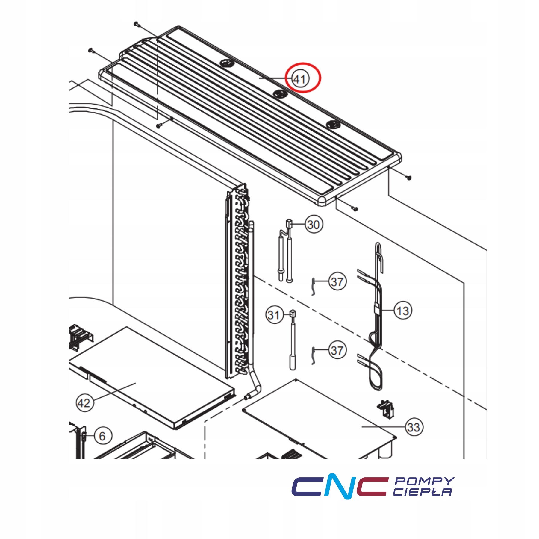 Panasonic ACXE03-02880 / ACXE03-04830A – Obudowa górna (Cabinet Top Plate)