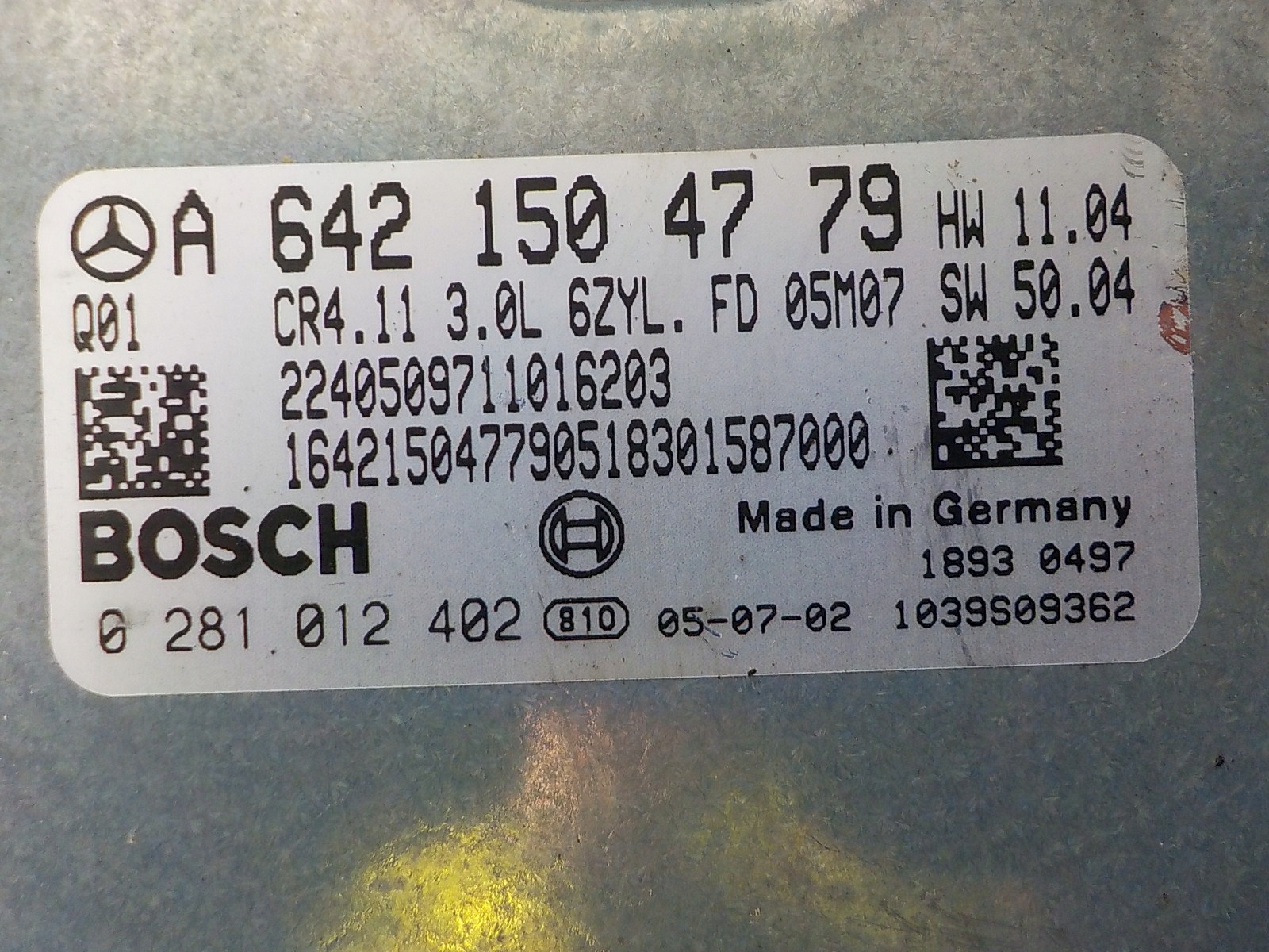 MERCEDES computer Centralina A6421504779 0281012402