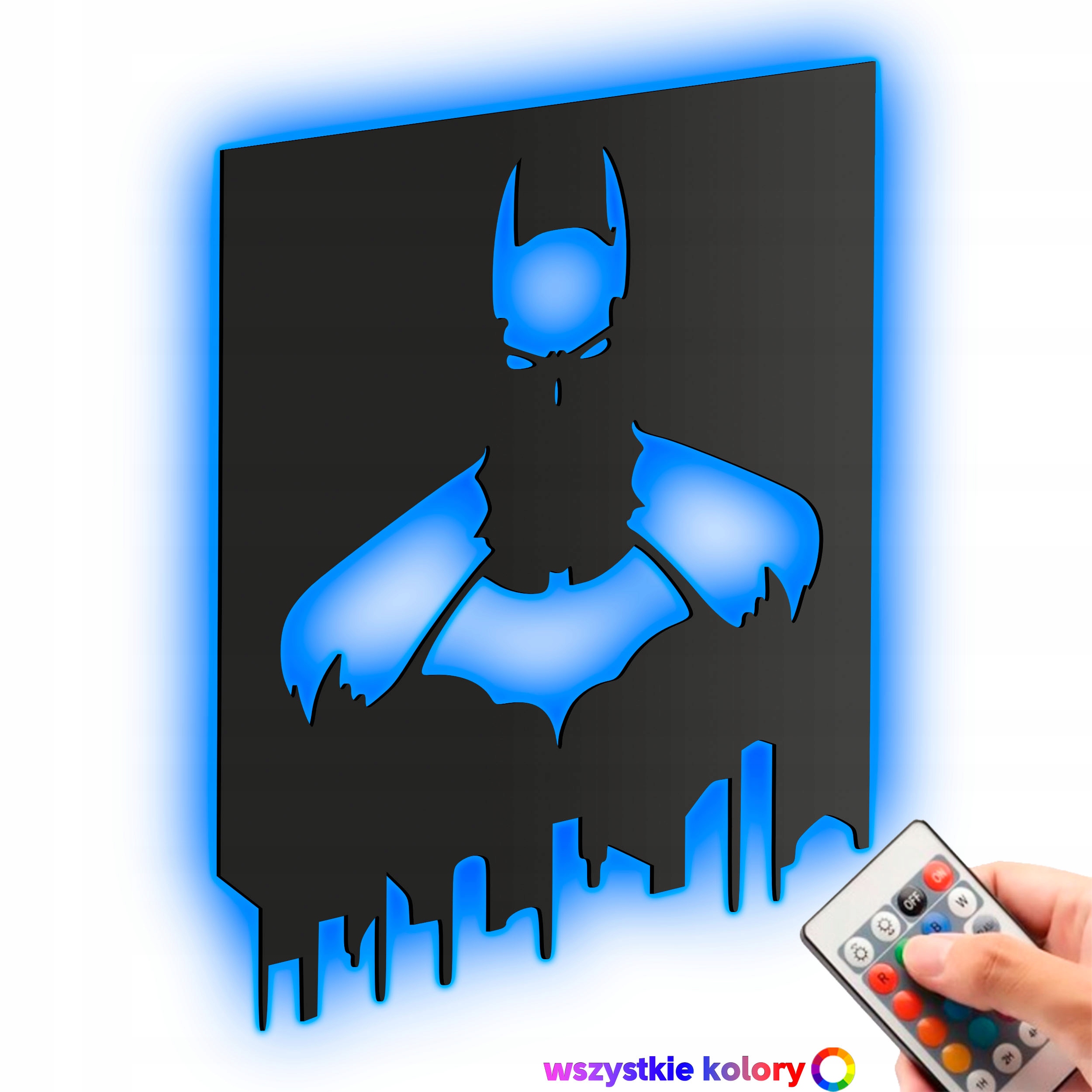 Dřevěný 3D obraz DC Batman Nástěnná Dekorace Dárek Noční Lampa Led