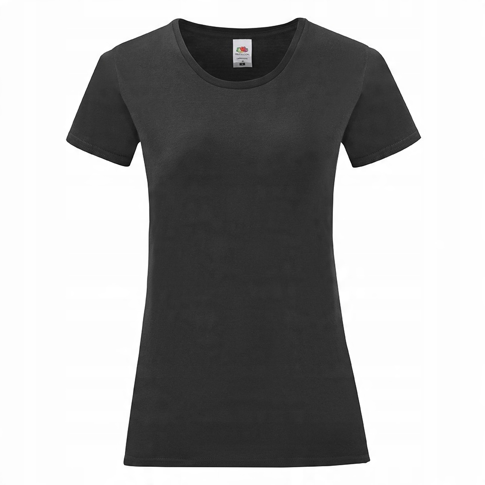 

Fruit of the loom taliowana koszulka czarna roz152