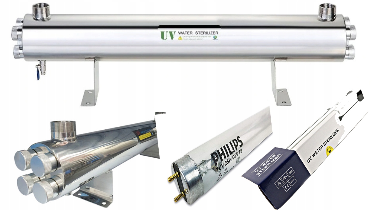 Lampa Uv Filtr Vody Sterilizátor Uv lampa 220W Ocel Philips Atest Pzh