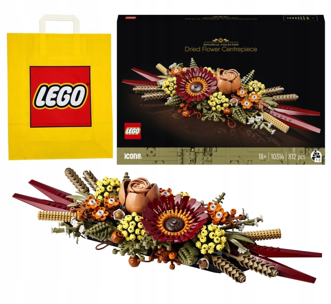LEGO ICONS 10314 STROIK Z SUSZONYCH KWIATÓW BOTANICAL COLLECTION + TORBA
