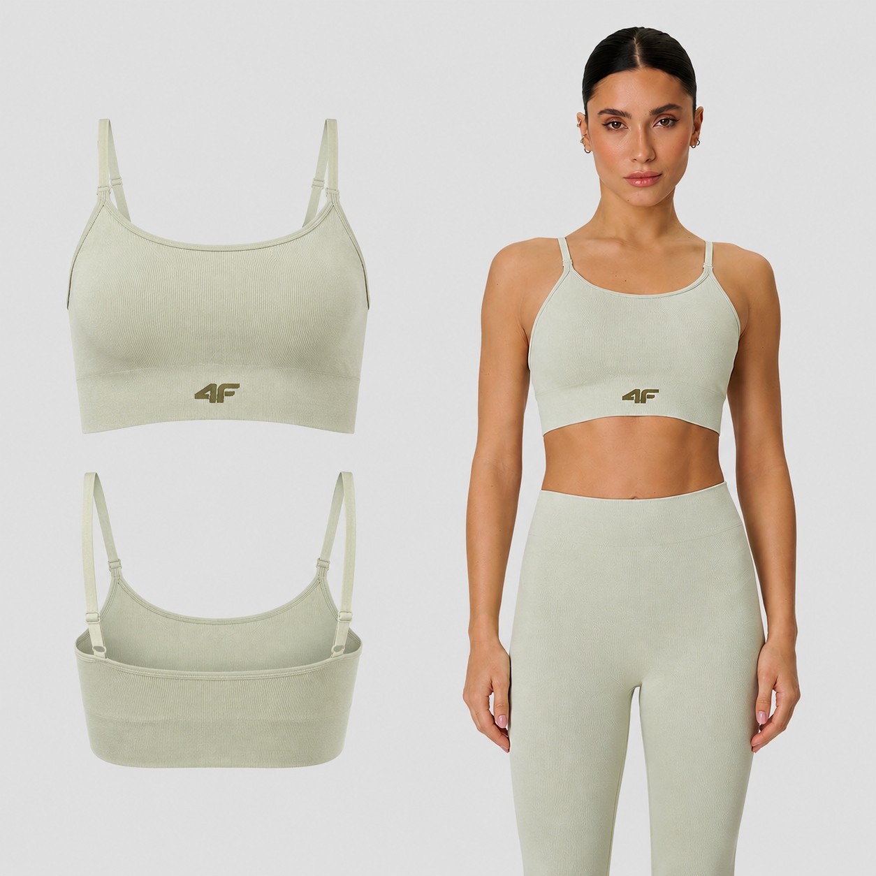 Damski Biustonosz Treningowy 4F Sportowy Bezszwowy Xs/s F203 SS26