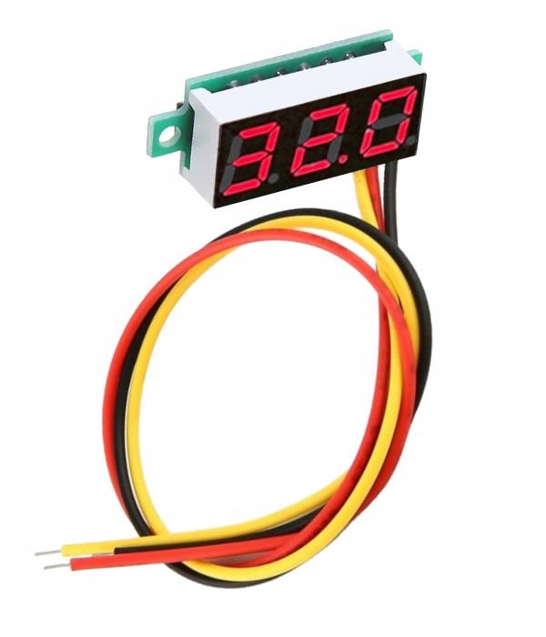 

Panelowy Woltomierz Led 2,5V 99V DC Czerwony