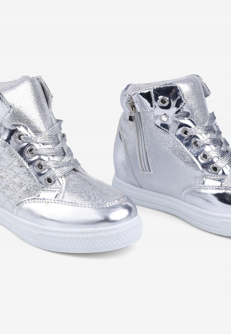 SREBRNE BUTY DZIECIĘCE BOTKI DZIEWCZYNKI SNEAKERSY Marka Inna marka