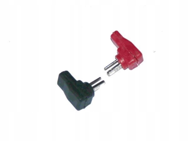 Wtyk głośnikowy typu Din kątowy lutowany para.