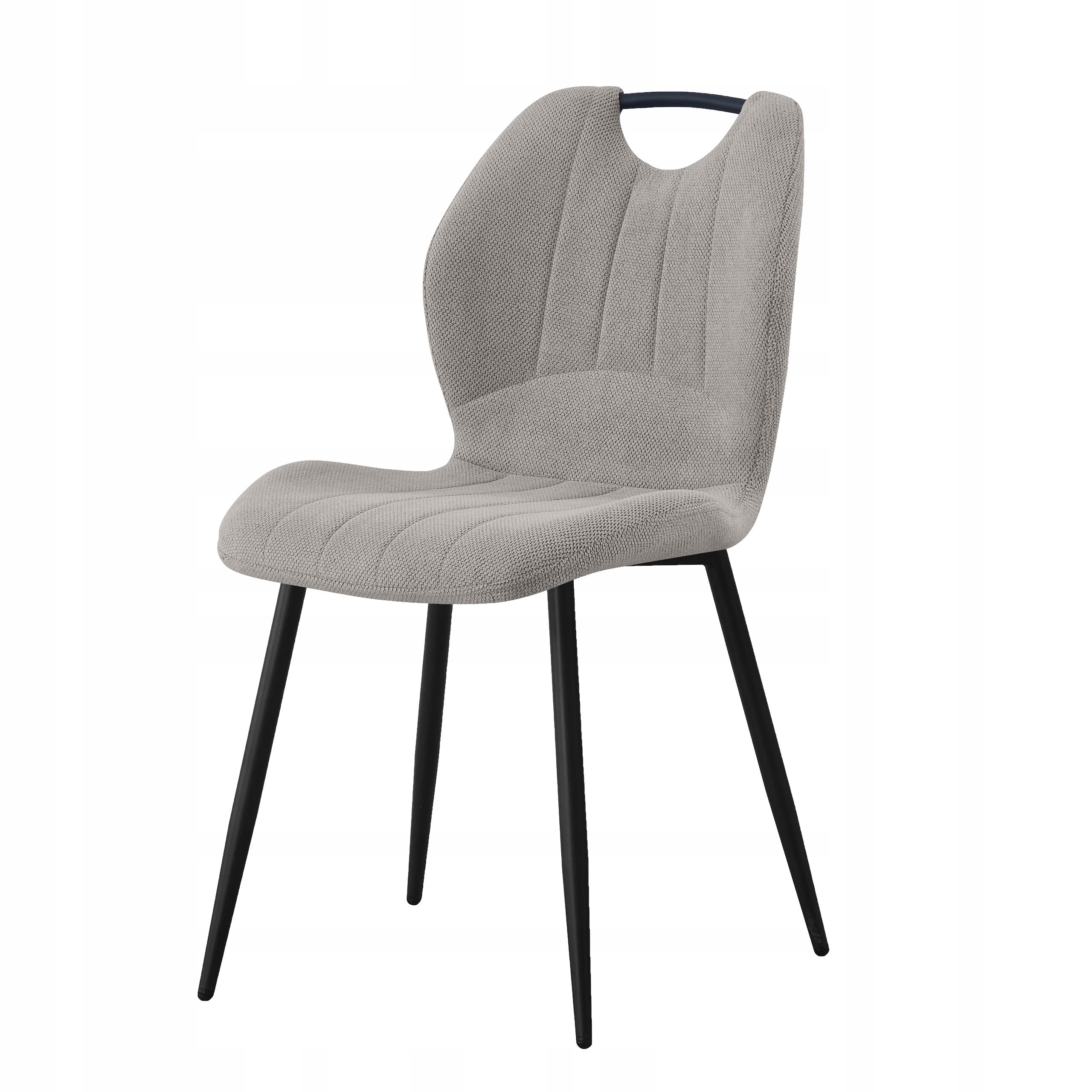 NOWOCZESNE STYLOWE TAPICEROWANE KRZESŁO JADALNIA SALON KT121 ARIA 3D SZARY